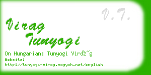 virag tunyogi business card